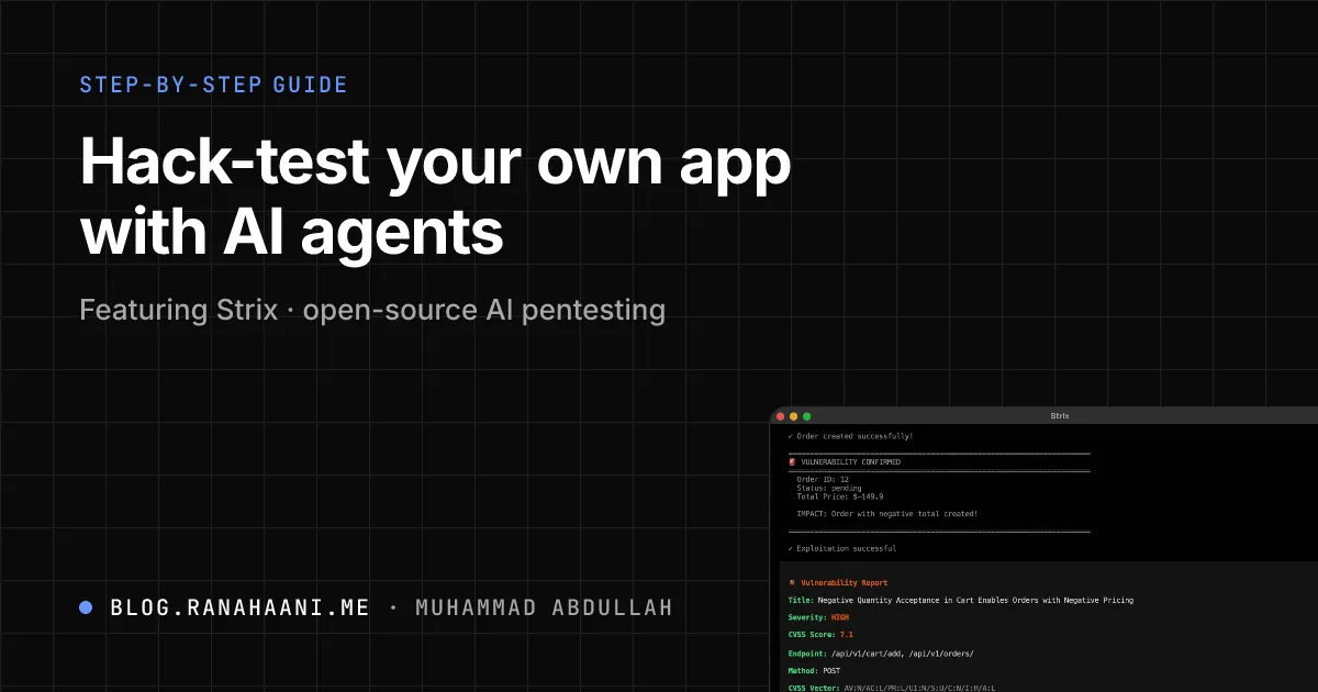Strix: hack-test your own app with AI agents