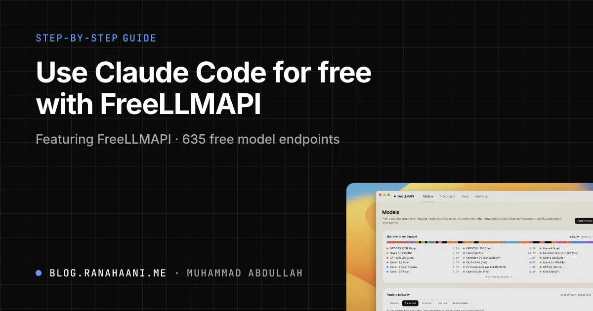 Use Claude Code for free with FreeLLMAPI
